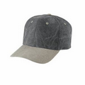 6 Panel 2 Tone Stone Washed Canvas Cap